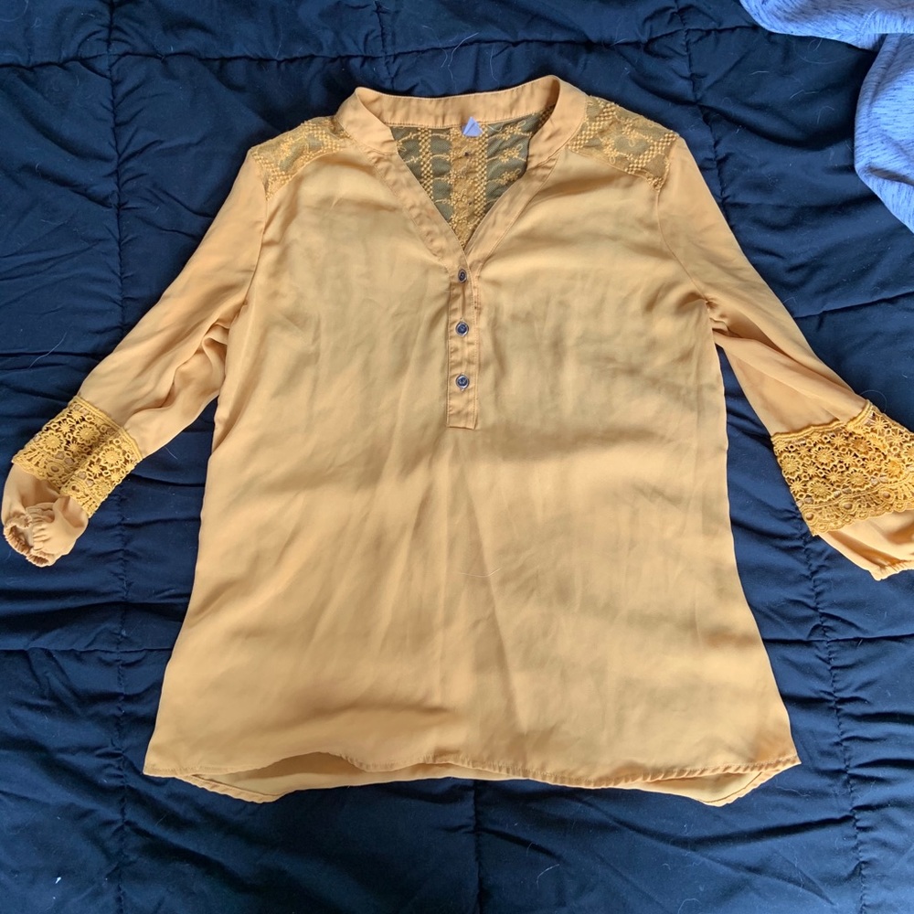 Mustard dress top